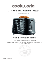 Cookworks Textured 2 Slice Toaster User manual