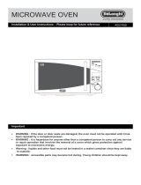 DeLonghi 800W Standard Microwave P80T5A User manual