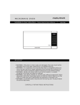Morphy Richards NEW 20L 800W SOLO MAN SL User manual