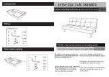 Argos HomePatsy 2 Seater Fabric Clic Clac Sofa Bed