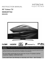Hitachi 55 Inch 55HK25T74U Smart 4K LED TV User manual