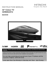 Hitachi 32IN SMART FULL HD TV DVD COMBI User manual