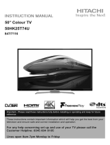 Hitachi 50 Inch 50HK25T74U Smart 4K LED HDR TV User manual