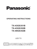 Panasonic 49 Inch TX-49GS352B Smart Full HD LED TV User manual