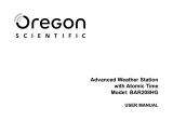 Oregon Scientific BAR208HG User manual