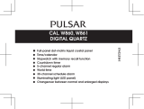 Pulsar Men's Black Silicone Strap Digital Watch User manual