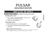 Pulsar Gold Dial Black Strap Watch User manual