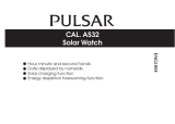 Pulsar Men's Brown Leather Strap Solar Watch User manual