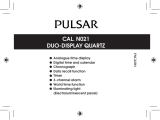 Pulsar Men's Black Grey Dial Rose Gold Leather Strap Watch User manual