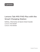 Mode d'Emploi pdf Lenovo Smart Tab M10 FHD Plus avec Smart Charging Station Operating instructions