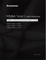 Lenovo Yoga Tab 2 1051 Quick start guide