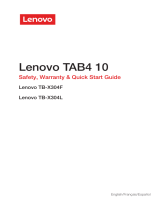 Manual de Usuario Lenovo Tab 4 10 Quick start guide