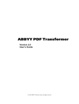ABBYY PDF Transformer 2.0 User guide