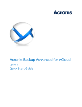 ACRONIS Backup Advanced for vCloud Quick start guide