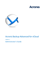 ACRONIS Backup Advanced for vCloud User guide