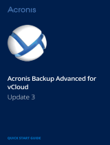 ACRONIS Backup Advanced for vCloud Update 3 Quick start guide