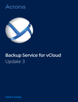 ACRONIS Backup Advanced for vCloud Update 3 User guide