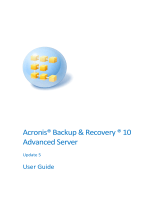 ACRONIS Backup & Recovery Advanced Server 10.0 User guide