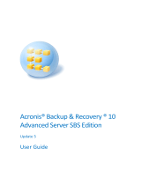 ACRONIS Backup & Recovery Advanced Server SBS Edition 10.0 User guide