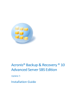 ACRONIS Backup & Recovery Advanced Server SBS Edition 10.0 Installation guide