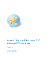 ACRONIS Backup & Recovery Advanced Workstation 10.0 User guide