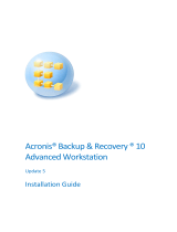 ACRONIS Backup & Recovery Advanced Workstation 10.0 Installation guide