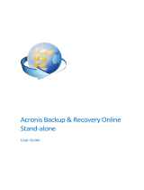 ACRONIS Backup & Recovery Online Stand-alone User guide