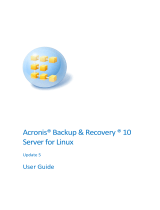 ACRONIS Backup & Recovery Server for Linux 10.0 User guide