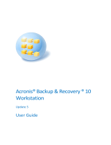 ACRONIS Backup & Recovery Workstation 10.0 User guide