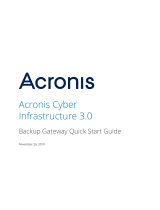 ACRONIS Cyber Infrastructure 3.0 Quick start guide