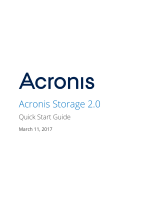 ACRONIS Storage 2.0 Quick start guide