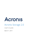 ACRONIS Storage 2.0 User guide