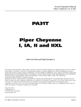 Aerosoft Piper PA-31T Cheyenne I IA II IIXL User manual