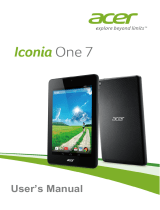 Acer Iconia One 7 B1-730HD Owner's manual