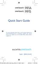 Alcatel 991 Quick start guide