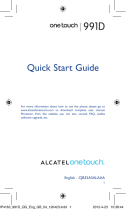 Alcatel OneTouch 991/991D Quick start guide