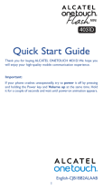 Alcatel Flash Mini Quick start guide