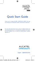 Alcatel 6039K Quick start guide