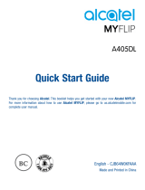 Alcatel OneTouch Myflip A405DL Quick start guide