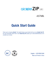 Alcatel OneTouch Zip LTE A576BL TracFone Quick start guide
