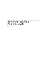 Apple AppleScript Series AppleScript User guide