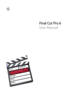 Apple Final Cut Pro 6 User manual