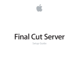 Apple Final Cut Final Cut Server 1.5 Installation guide