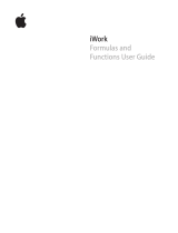 Apple iWork Formulas and Functions User guide