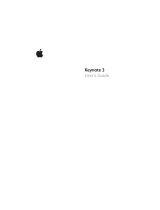 Apple Keynote 3 Owner's manual
