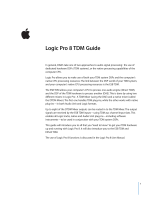 Apple Logic Pro 8 User manual