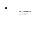 Apple Mac OS X v.10.4 Tiger Installation guide