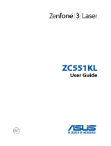 Asus ZENFONE 3 LASER ZC551KL Owner's manual
