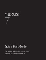 Asus Nexus 7 Quick start guide