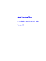 Avid LeaderPlus 5.0 User guide